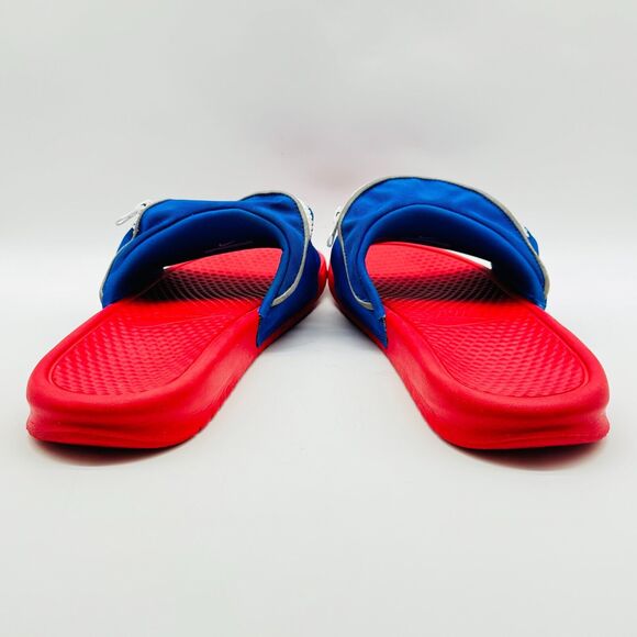 Nike Red and Blue Slip-On slides - Picture 7 of 11